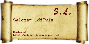 Salczer Lívia névjegykártya